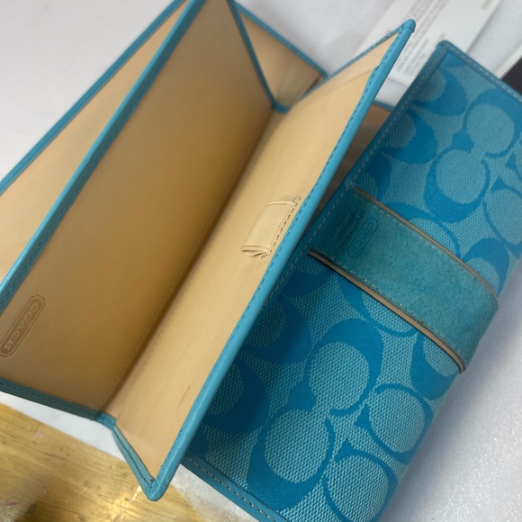 Coach Teal Signature Women's Wallet - Picture 12 of 16